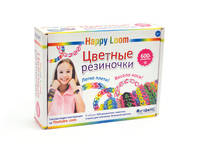Стильные штучки. Цветные резиночки. Набор в коробке: 600 рез. , станок мал. , крючок, зам-ки.   арт. 01786