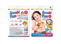 Стильные штучки. Scoubi Fun. Набор для плетения браслетов во флоупаке: 4 нити-трубочки, кольцо-застежка арт. 02207