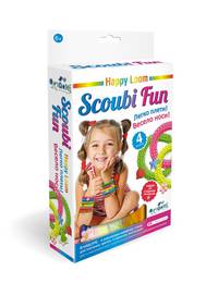 Стильные штучки. Scoubi Fun. Набор для плетения браслетов в коробке: 4 веревочки, станок для плетения, 4 подвески, крючок, инструкция арт. 02208
