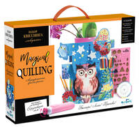 Magical Quilling. Набор квиллинга. Совушки. панорама, с инструм. на батар., линейка, пробков основа. Арт 03231
