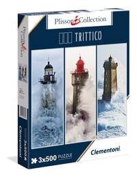 CLem.Триптих.Пазл.3х500 эл. 39375 Маяки в бушующем океане