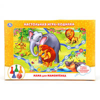 НАСТОЛЬНАЯ ИГРА-ХОДИЛКА &quot;УМКА&quot; &quot;ПРИКЛЮЧЕНИЯ МАМОНТЕНКА&quot; в кор.20шт