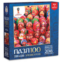 ЧМ2018.Пазл.100Эл.Матрешки.Ярмарка матрешек.03802