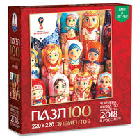 ЧМ2018.Пазл.100Эл.Матрешки.Расписные куклы.03805