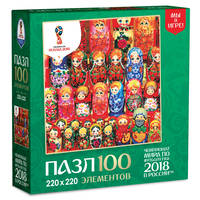 ЧМ2018.Пазл.100Эл.Матрешки.Деревянные куклы.03806