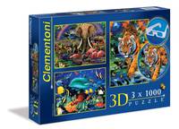 CLem. Пазл.Спецкол.Набор 3х1000эл. 3Д.08001 Ховард Робинсон (n)