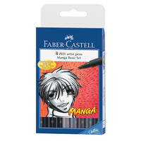 Капиллярные ручки MANGA, набор типов, в футляре, 8 шт.