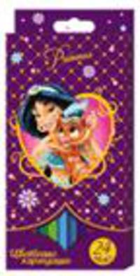 Цв.карандаши 24цв. шестигр.&quot;Disney Принцессы&quot;2014