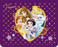 Папка для тетр.А5,1отд.молн.&quot;Disney&quot;Принцессы фиол
