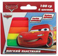 Мягк пластил&quot;ТАЧКИ&quot;,6цв(100гр),короб, Disney Тачки
