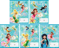 Тетради 12л. клетка &quot;Disney&quot; Феи 5 диз.в асс.