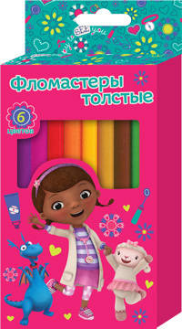 Фломастеры толстые 6цв. &quot;Disney&quot; Доктор Плюшева