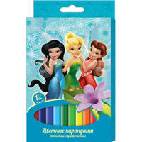 Цв.карандаши толстые 12цв. &quot;Disney&quot; Феи