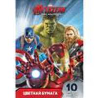 Цветная бумага 10л.10цв. 2-стор. Marvel &quot;Мстители&quot;