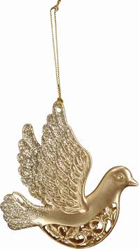 Украшение ГОЛУБОЧЕК 10см (Золотой)