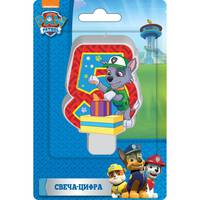 Свеча-цифра №5, 8см_Paw Patrol