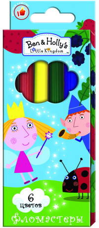 Фломастеры 6 цветов BEN & HOLLY
