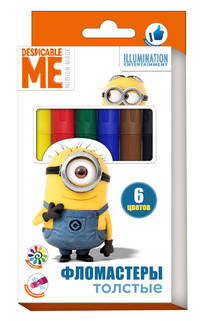 Фломастеры толстые 6 цветов Despicable Me