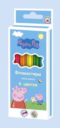 Фломастеры неон 6 цветов &quot;Peppa Pig&quot;