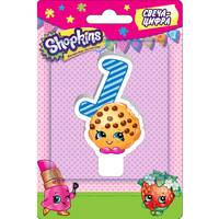 Свеча-цифра №1, 8см_Shopkins