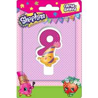 Свеча-цифра №9, 8см_Shopkins