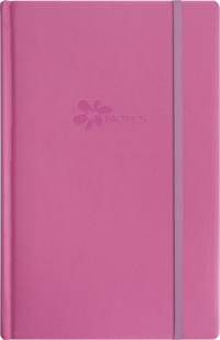 Записная книга, на резинке, 130х210, FLOWER (Розовый)