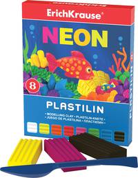 Пластилин Neon 8 цветов/144г, со стеком (Разноцветн)