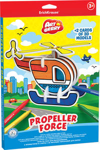 Игровой 3D пазл для раскрашивания Artberry/Propeller Force (6 флом+2 карты с фигур д/сборки) (Разноцветн)