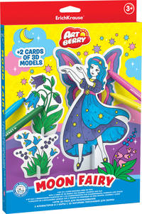 Игровой 3D пазл для раскрашивания Artberry/Moon Fairy (6 флом+2 карты с фигур д/сборки) (Разноцветн)
