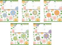Тетрадь ученическая,12л Fleur design (Клетка)