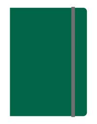 Тетрадь общая на резинке А6, ELEMENTS, 120 л., клетка (Зеленый)