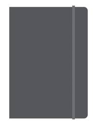 Тетрадь общая на резинке А5, ELEMENTS, 120 л., клетка (Черный)