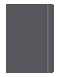 Тетрадь общая на резинке В5, ELEMENTS, 120 л., клетка (Черный)