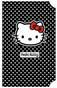 48398.Записная книжка в пластиковой обложке Hello Kitty Белый горох
