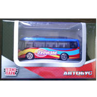 АВТОБУС "ТЕХНОПАРК" МЕТАЛЛИЧЕСКИЙ В РУСС. КОР. 7,5СМ в кор.2*144шт
