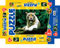 Пазл.160А.6421 Белый Тигр джунгли