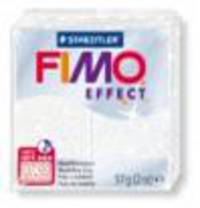 FIMO effect полимерная глина, запекаемая в печке, уп. 57 гр. цвет: белый с блестками
