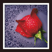 Мозаичные картины. Красная роза (80209)