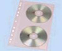 Папка - файл для двух CD с перфорацией, 0,035мм; 10 штук; формат А4.