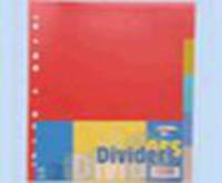 Набор пластиковых цифровых индексных разделителей с перфорацией "от 1 до 5", 5 листов, А4