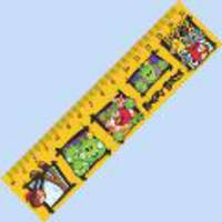 Линейка пластик Angry birds.15 см.в ПВХ упаковке,цветная