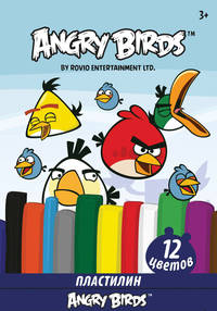 Пластилин Angry Birds,12 цветов-240грамм