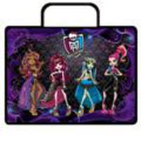 Сумка Monster High А4 с ручками текстильная, печать на пластике, на молнии. Одно отделение.