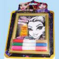 Набор &quot;Создай картинку 3D&quot;Monster High&quot;, состав набора: рамка,картинка-трафарет,песок с клеем 6 цв*5,5 грамм