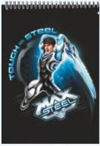 Блокнот &quot;Max Steel&quot;, формат А6, спираль верхняя двойная, 60 листов, клетка, 105 * 145 мм, обложка - мелованный картон