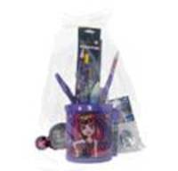 Подарочный набор в подставке&quot;Monster High&quot;,в наборе: подставка-1 шт, линейка 20 см - 1 шт, карандаши цветные 6 цв.-1 уп, ручка шарик.-автомат-1 шт,руч