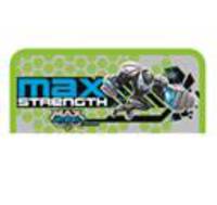 Пенал &quot;Max Steel&quot; ,мягкий, 2 отдела, 2 молнии, 205х80х65 мм, материал ткань