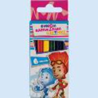 Карандаши цветные "Фиксики" 6 цветов, длина 88мм /картон.упаковке