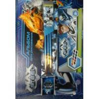 Набор для рисования &quot;Max Steel&quot;, состав: альбом 24л, акварель 12цв., кисточки №8,10,12, покрытие на стол А4