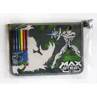 Набор для раскрашивания &quot;Max Steel&quot; ( папка для тетрадей А5+ и фломастеры 6цветов)